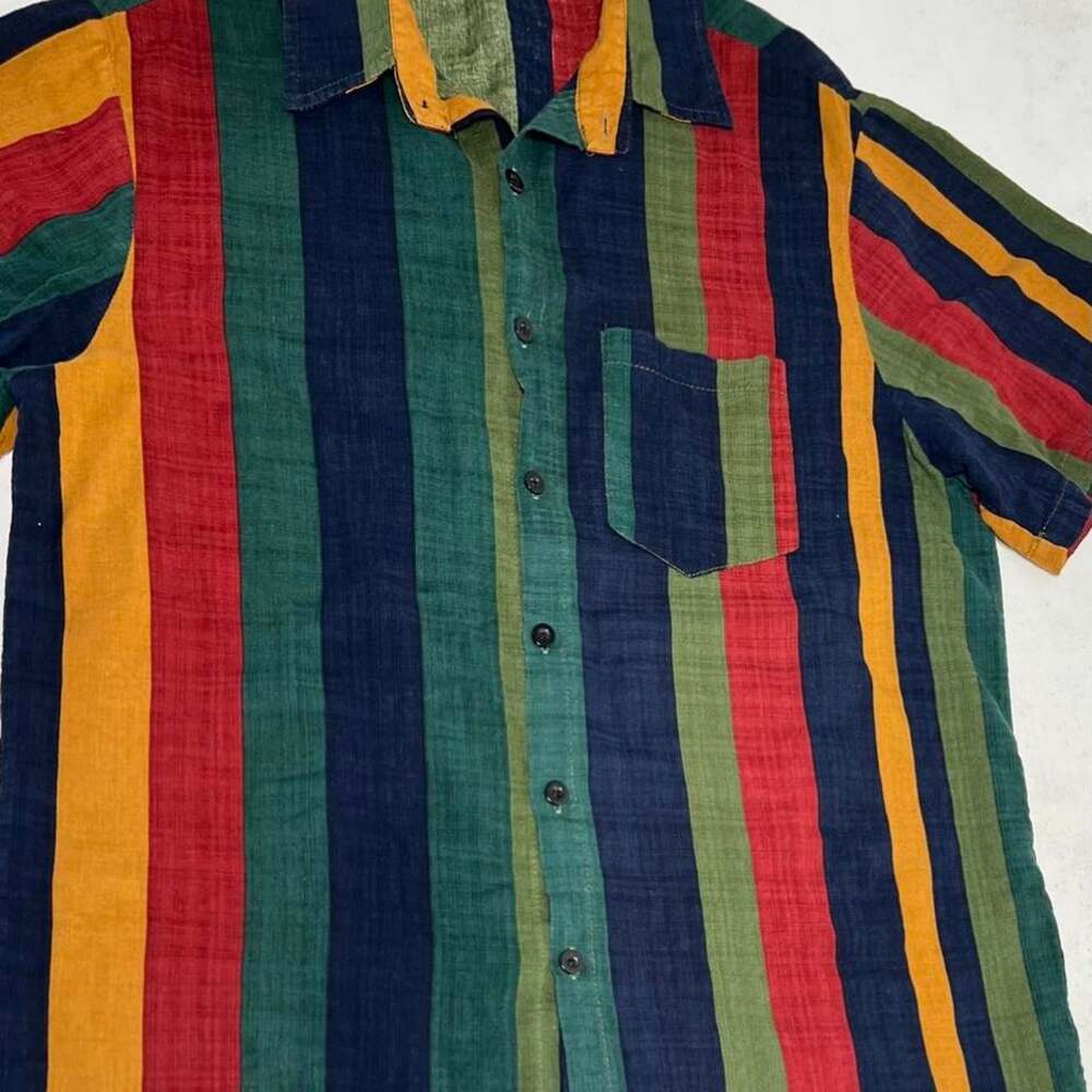 Misslook Colorful Striped Button-Up Shirt Medium